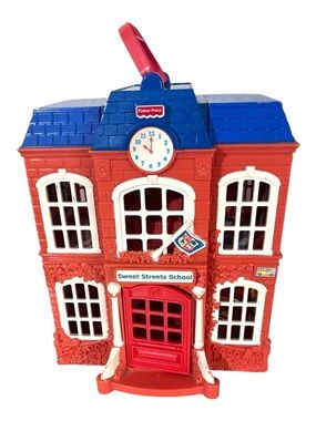 Fisher Price Sweet Streets School Toy House Vintage 1990’s